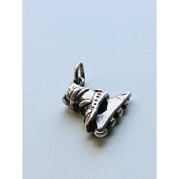 Vintage Sterling Silver Charm Roller skate Rollerblade 925 For Bracelet - Picture 6 of 6